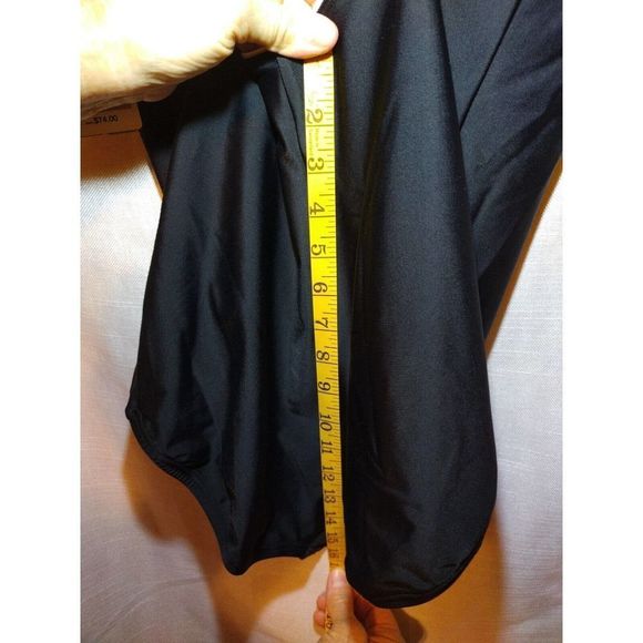 Speedo Swimsuit Women Size 12 Black Hydrobra Powerflex Speedofit Fitness Style - Picture 8 of 8